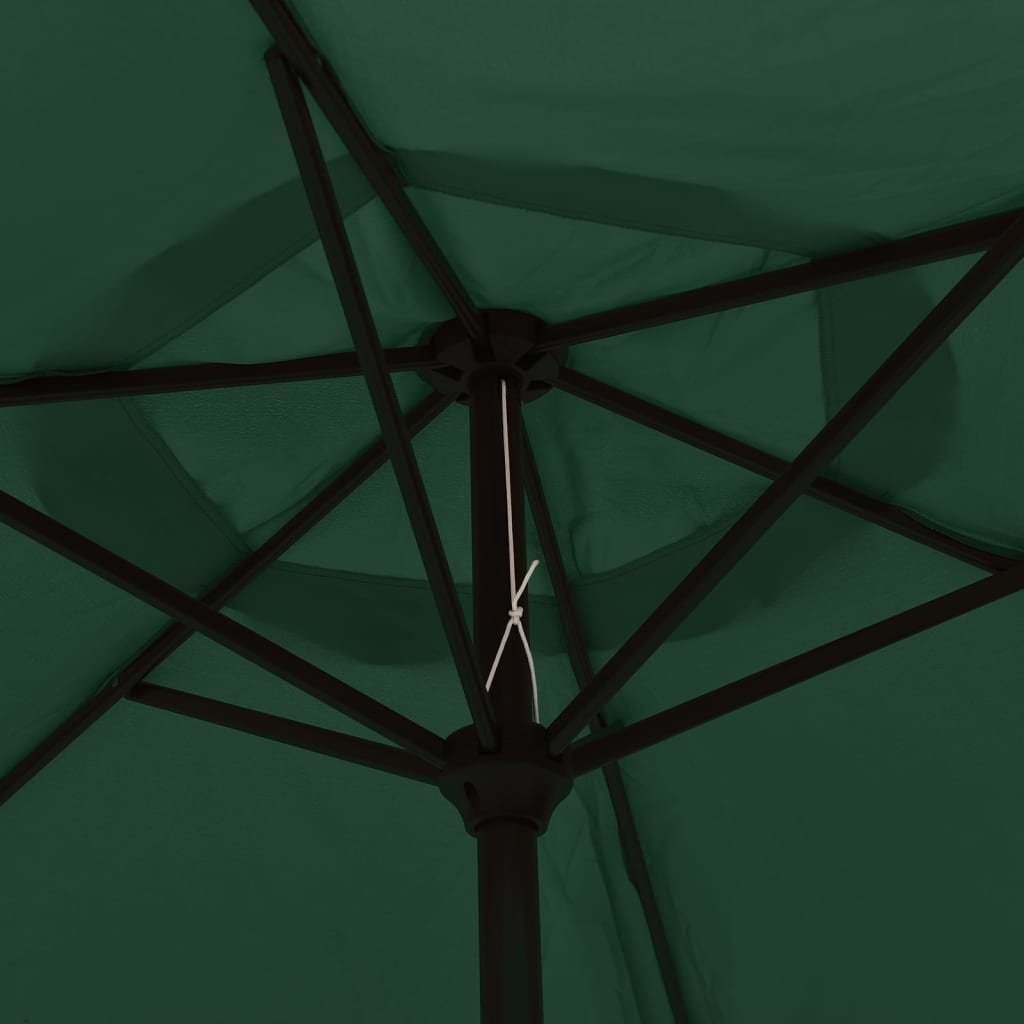 vidaXL Garden Parasol Green 9.8' Steel Pole