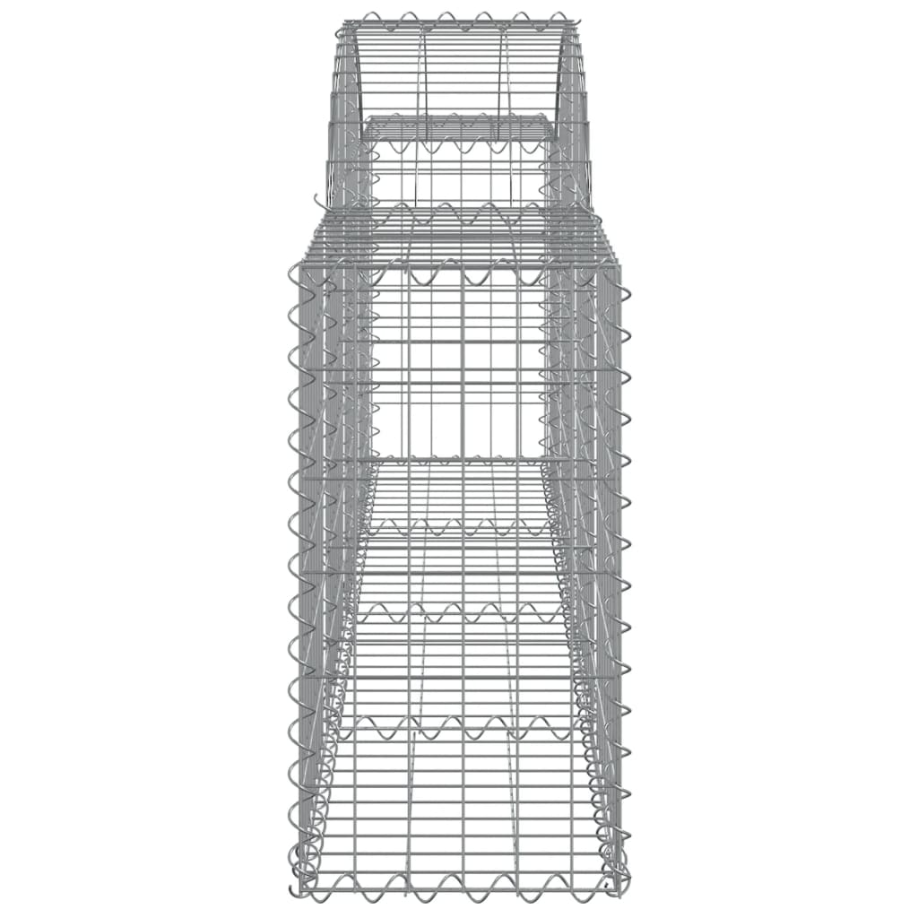 vidaXL Arched Gabion Baskets 9 pcs 78.7"x11.8"x23.6"/31.5" Galvanized Iron