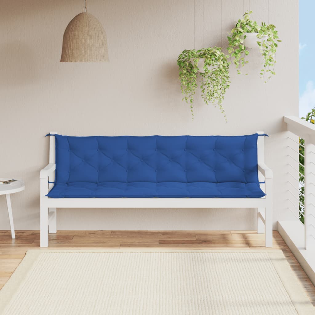 vidaXL Garden Bench Cushion Blue 78.7"x(19.7"+19.7")x2.8" Oxford Fabric