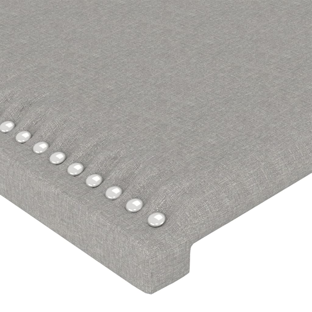 vidaXL LED Headboard Light Gray 79.9"x6.3"x30.7"/34.6" Fabric