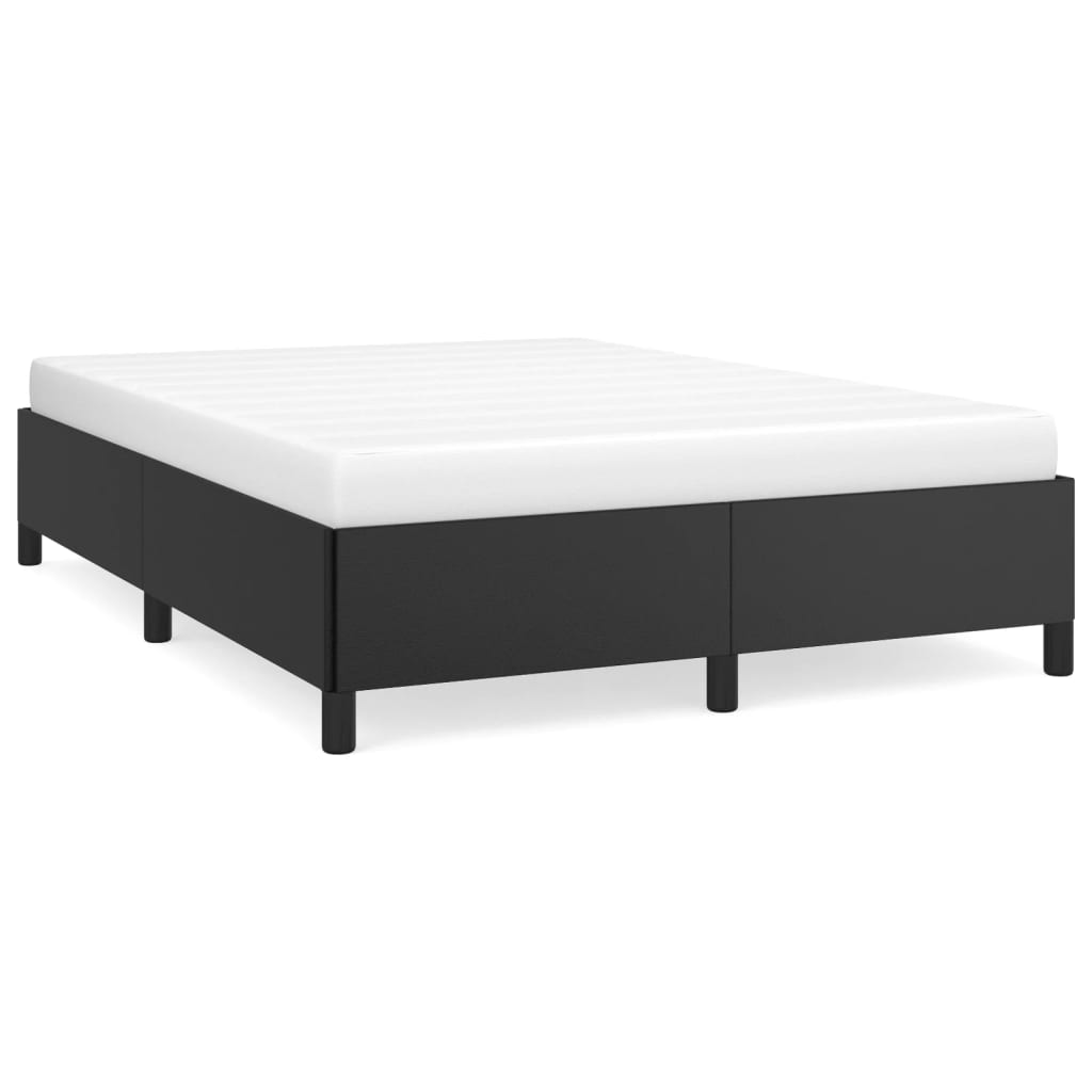 vidaXL Bed Frame Black 53.9"x74.8" Full Faux Leather