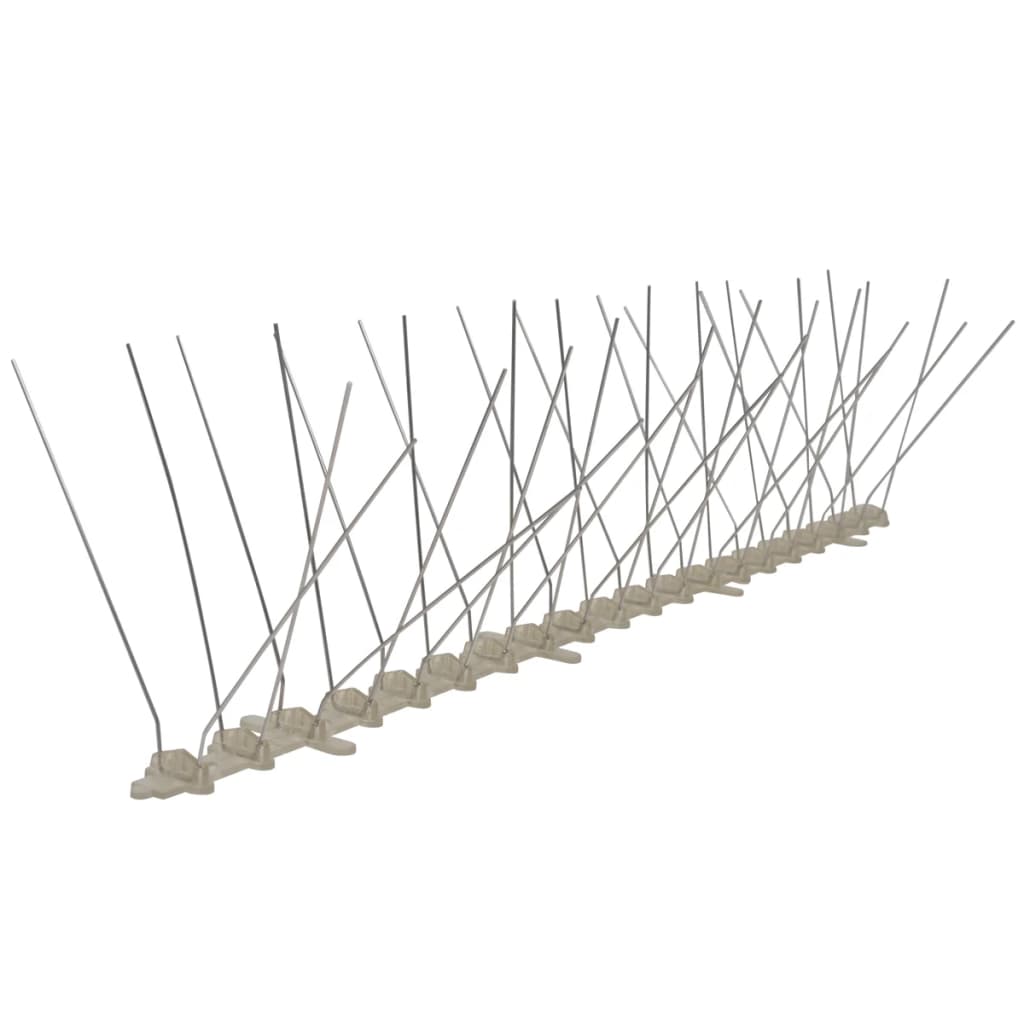 vidaXL 4-row Plastic Bird & Pigeon Spikes Set of 6 10 Feet