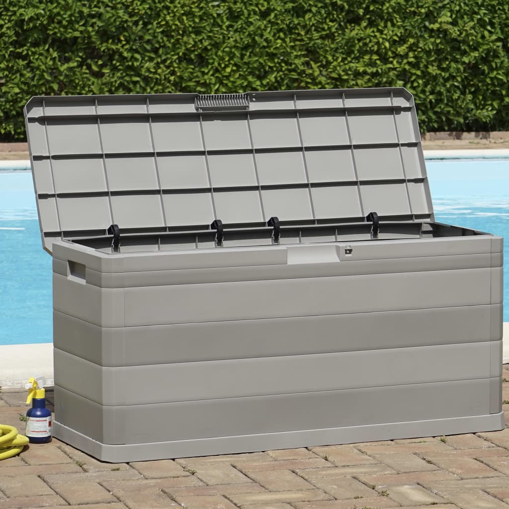 vidaXL Patio Storage Box Gray 46.1"x17.7"x22"