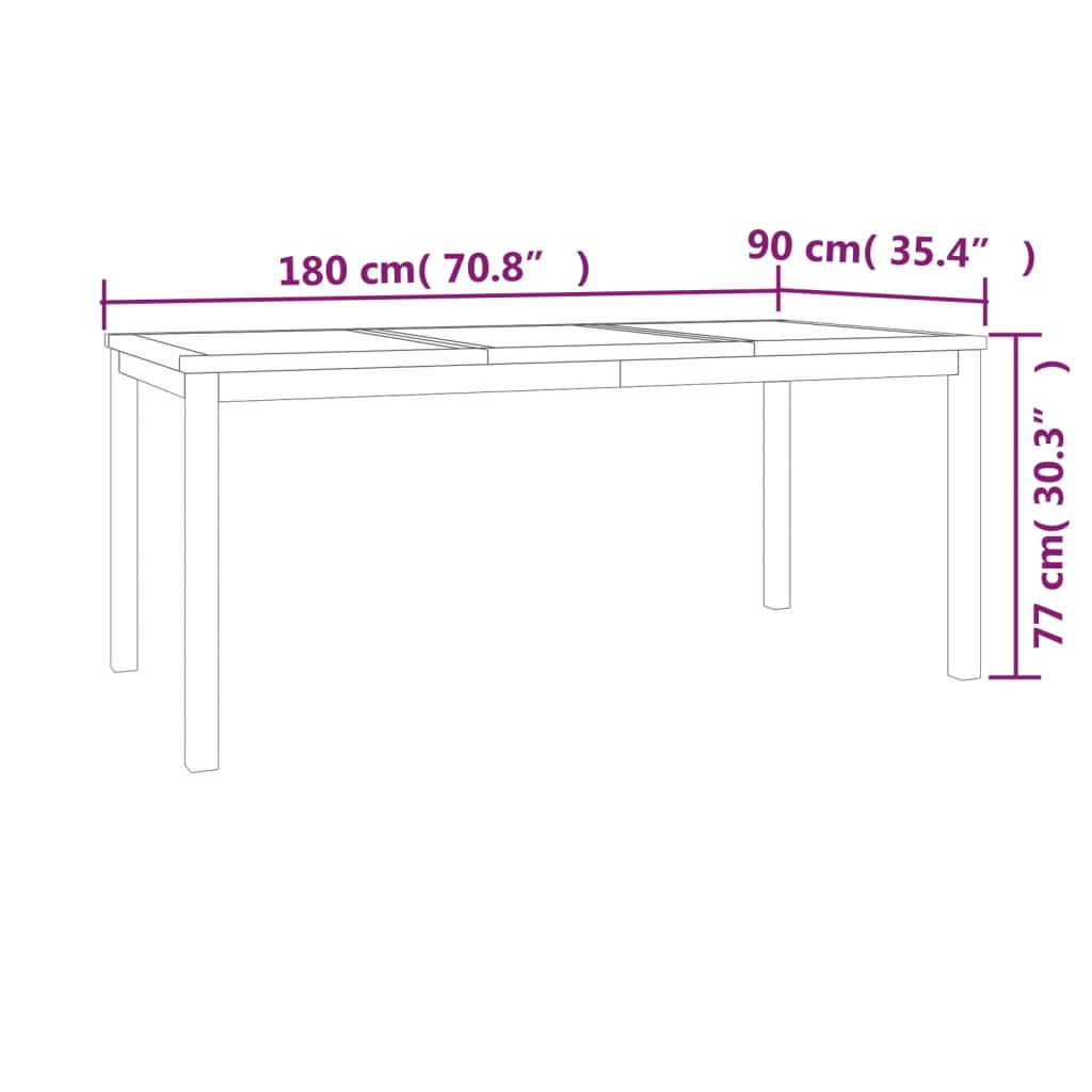 vidaXL 4 Piece Patio Dining Set Solid Wood Teak