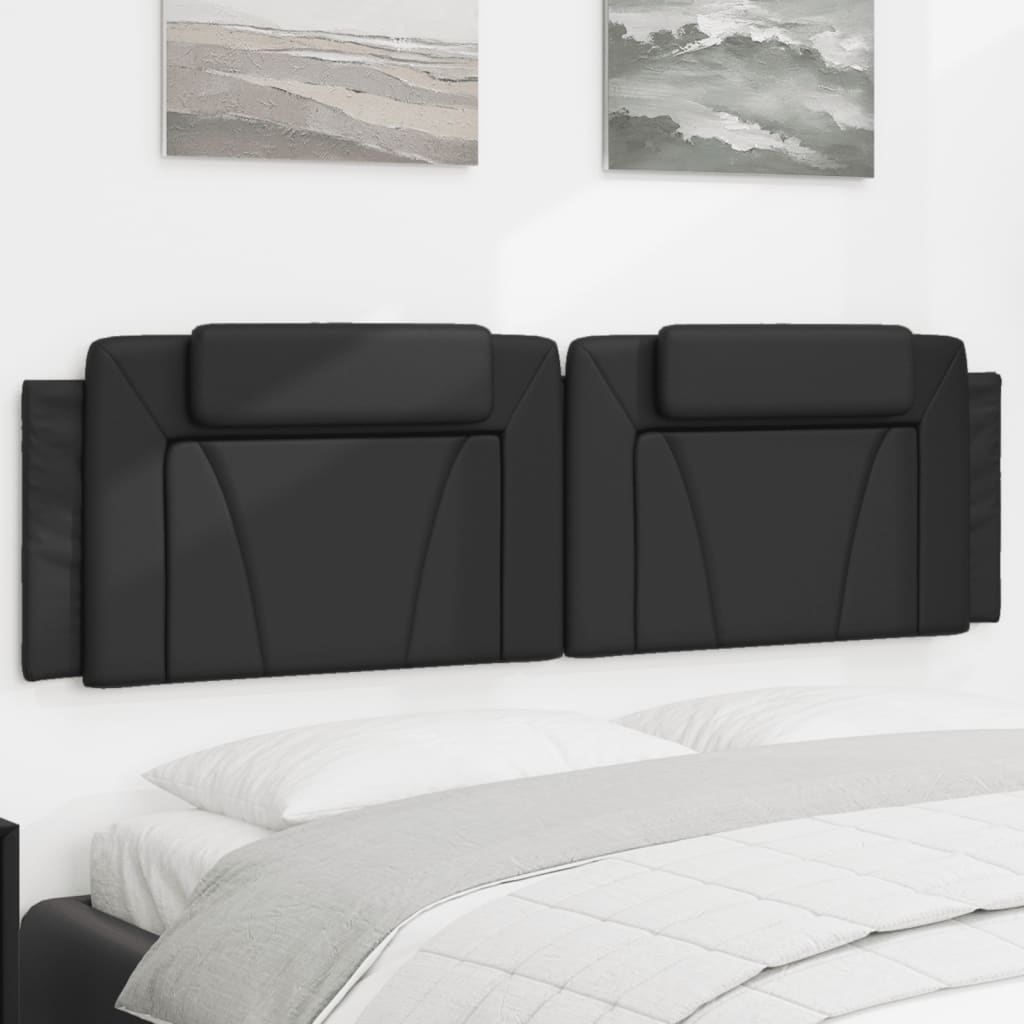 vidaXL Headboard Cushion Black 72" Faux Leather