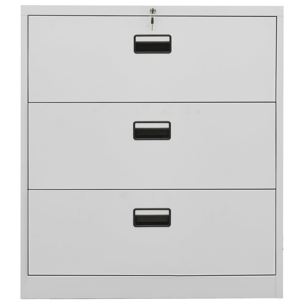 vidaXL Filing Cabinet Light Gray 35.4"x18.1"x40.6" Steel