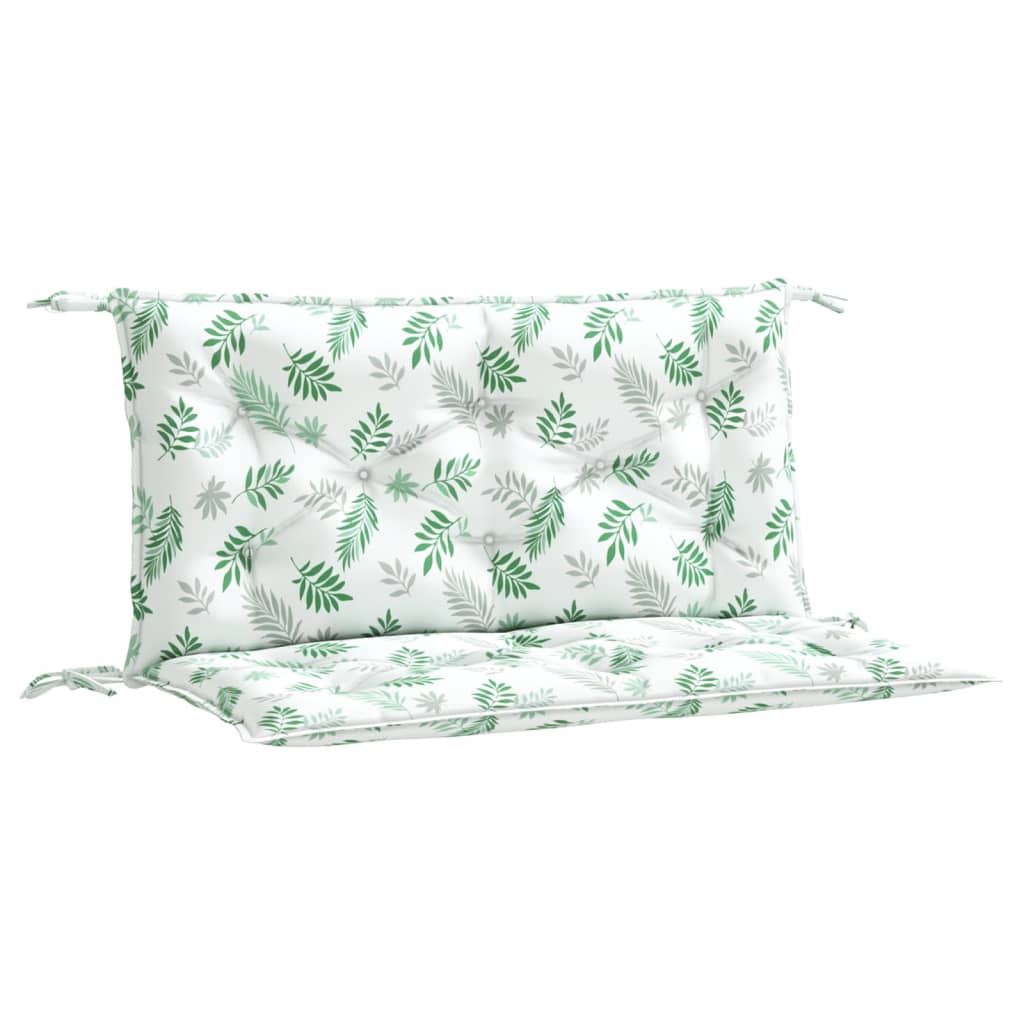 vidaXL Garden Bench Cushions 2pcs Leaf Pattern 39.4"x19.7"x2.8" Fabric