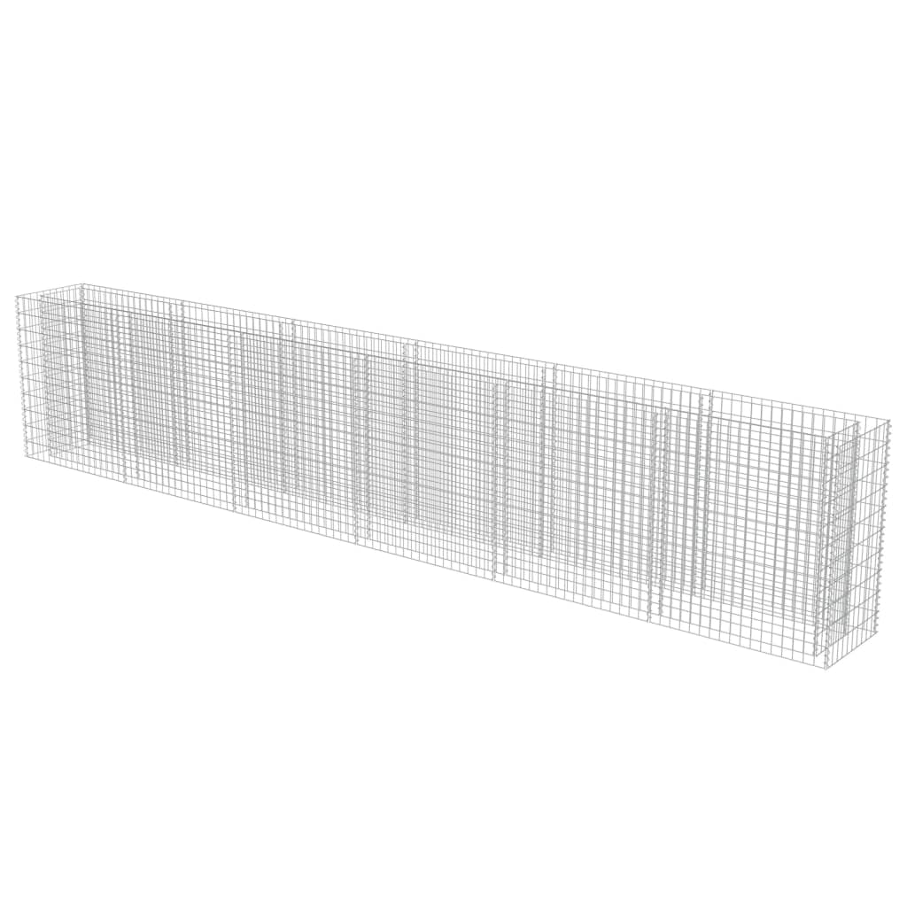 vidaXL Gabion Raised Bed Galvanized Steel 212.6"x19.7"x39.4"