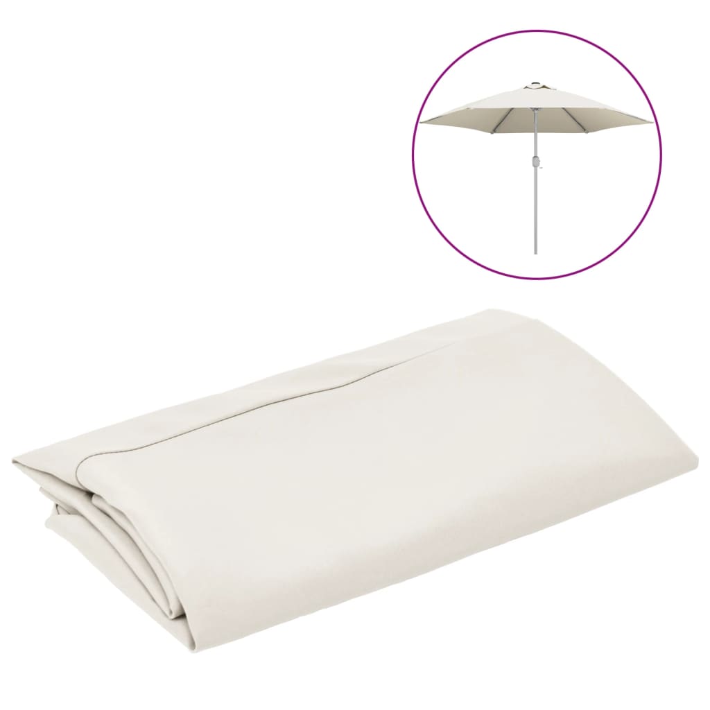 vidaXL Replacement Fabric for Outdoor Parasol Sand White 118.1"