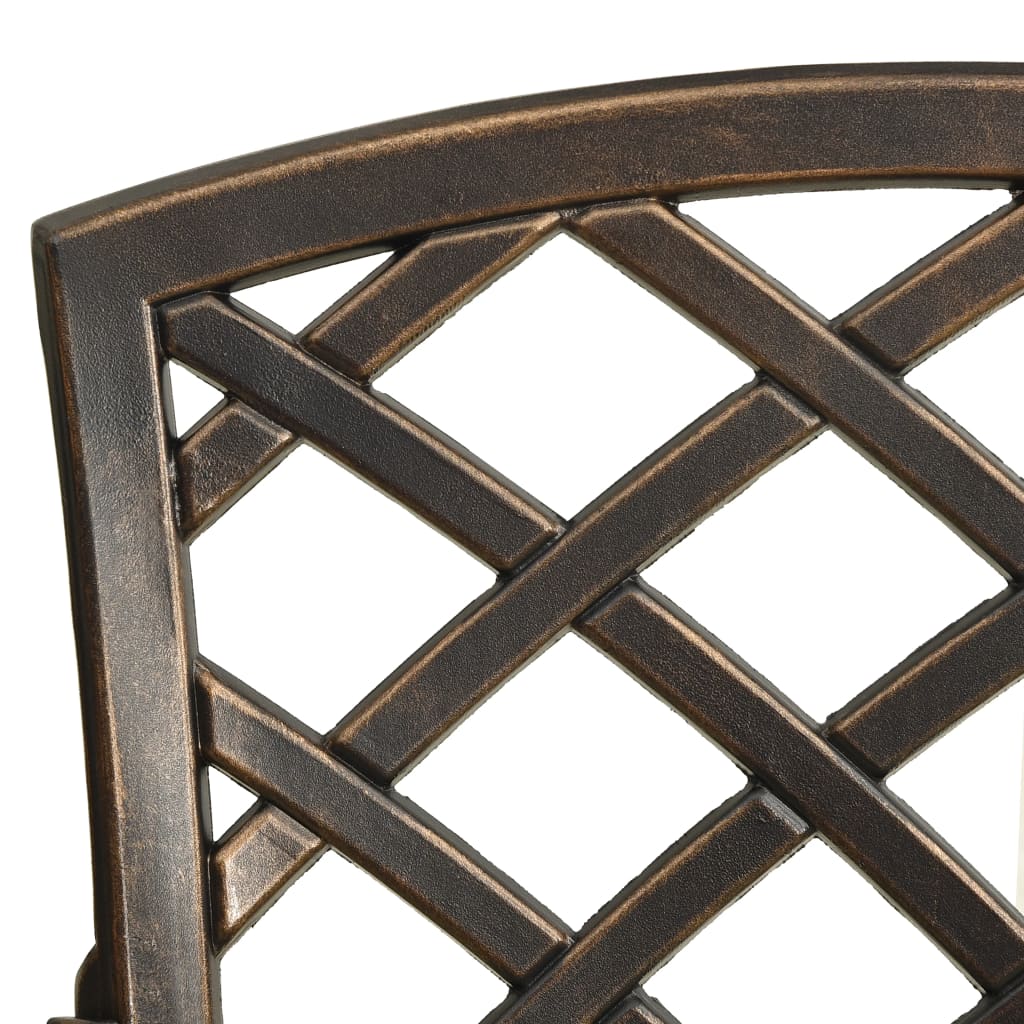 vidaXL 5 Piece Bistro Set Cast Aluminum Bronze