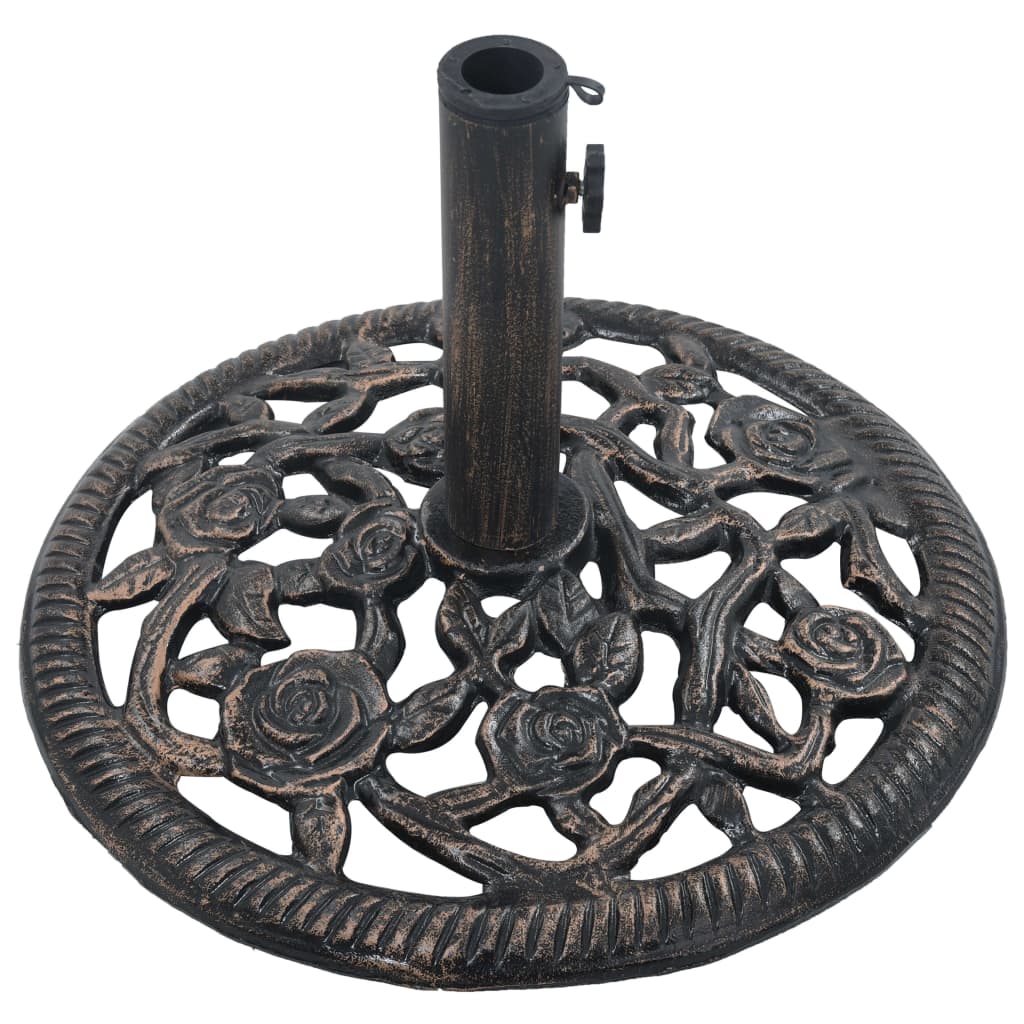 vidaXL Umbrella Base Bronze 26.5 lbs 18.9" Cast Iron