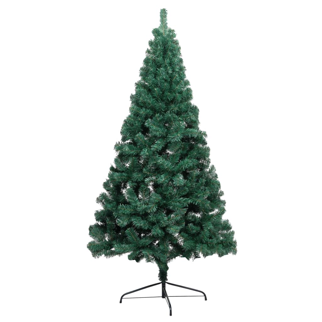 vidaXL Artificial Half Pre-lit Christmas Tree with Ball Set Green 47.2"