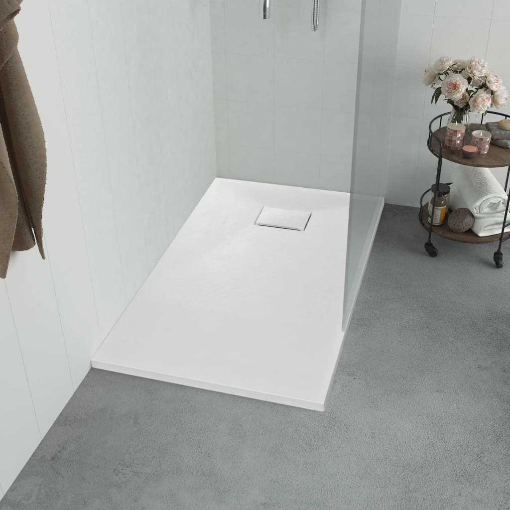 vidaXL Shower Base Tray SMC White 39.4"x27.6"