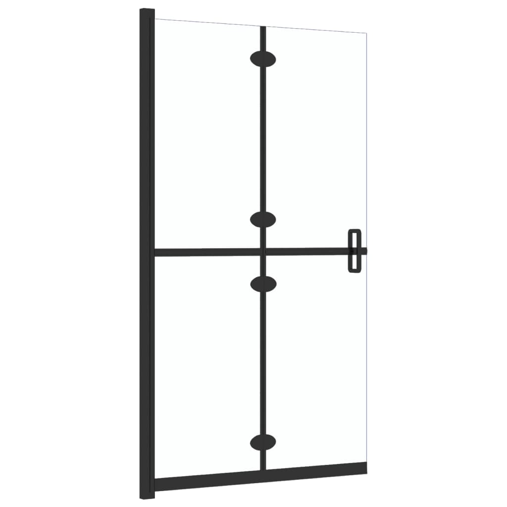 vidaXL Foldable Walk-in Shower Wall Transparent ESG Glass 47.2"x74.8"