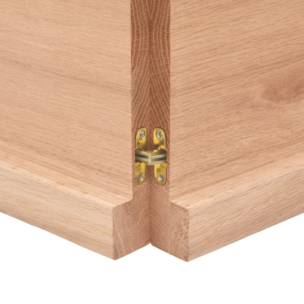 vidaXL Wall Shelf Light Brown 47.2"x19.7"x(0.8"-1.6") Treated Solid Wood Oak