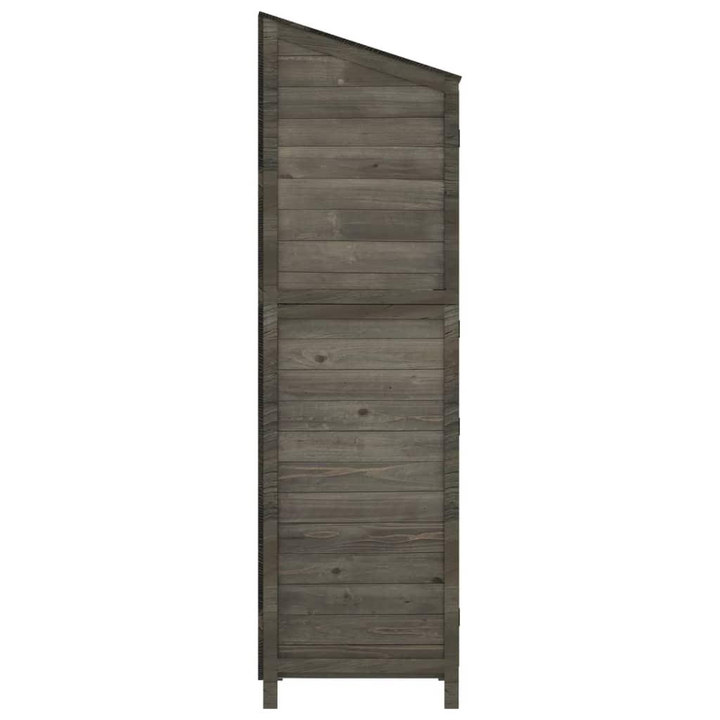 vidaXL Garden Shed Anthracite 40.2"x20.5"x68.7" Solid Wood Fir