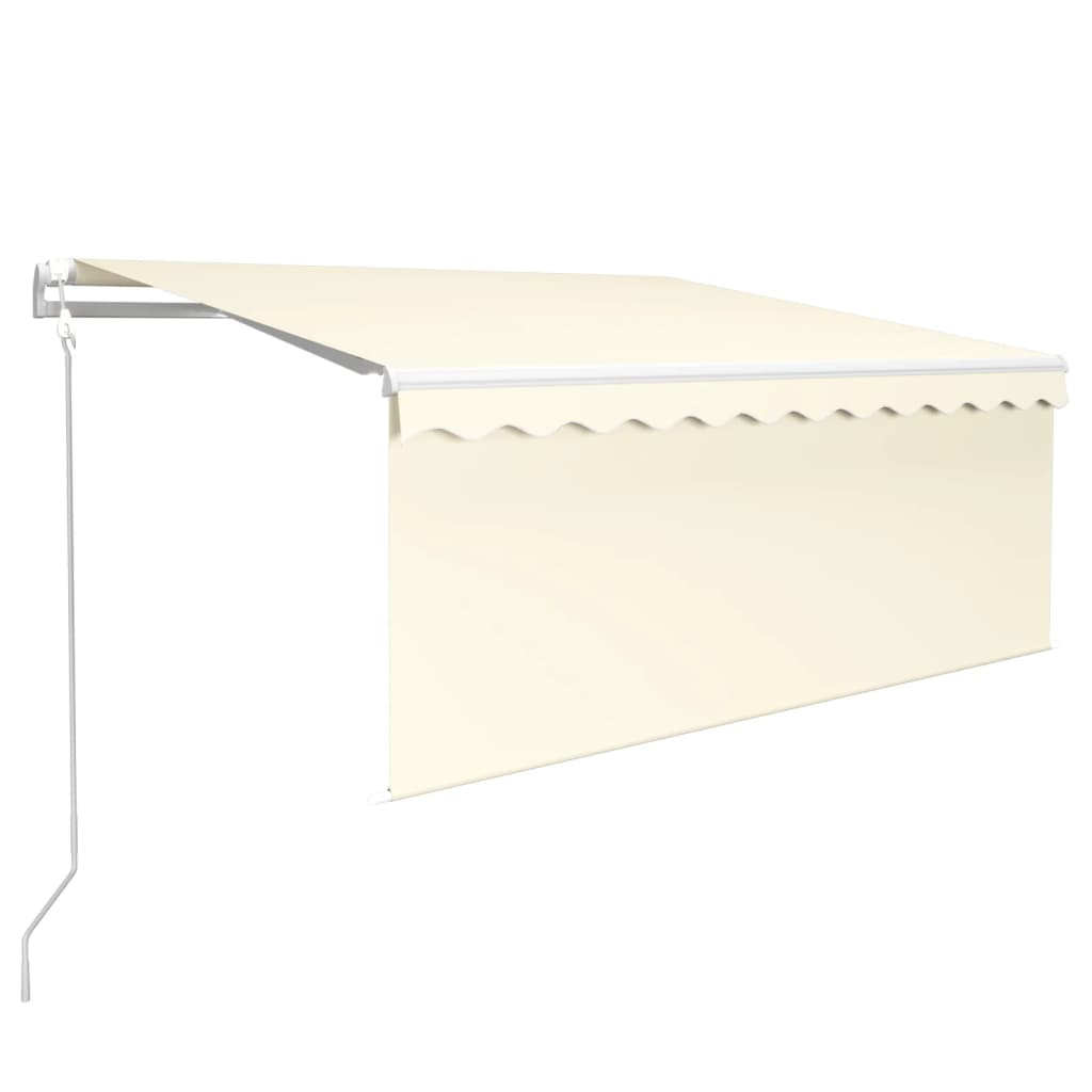 vidaXL Automatic Retractable Awning with Blind 9.8'x8.2' Cream