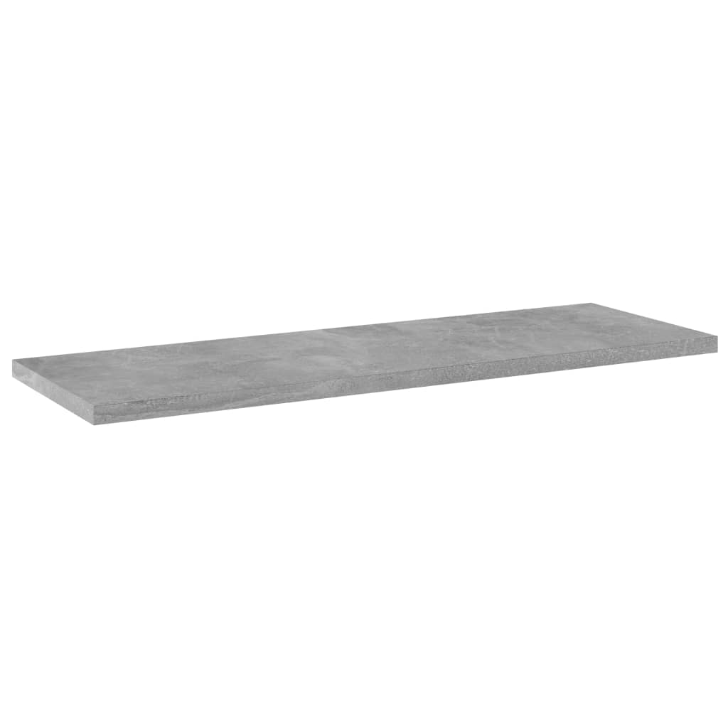 vidaXL Bookshelf Boards 4 pcs Concrete Gray 23.6"x7.9"x0.6" Engineered Wood