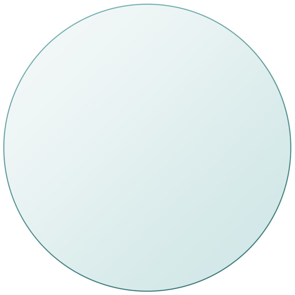 vidaXL Table Top Tempered Glass Round 19.7"