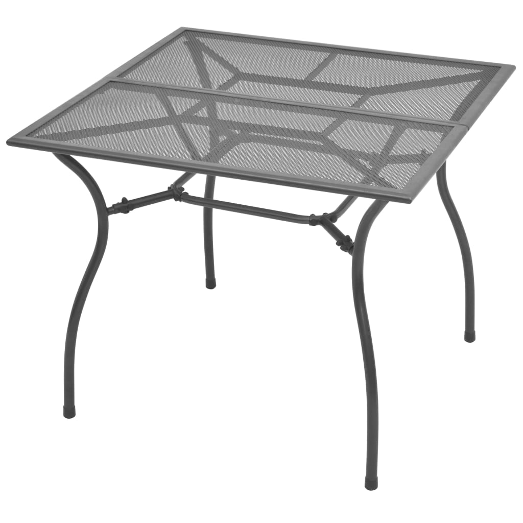 vidaXL 3 Piece Patio Dining Set Steel Anthracite