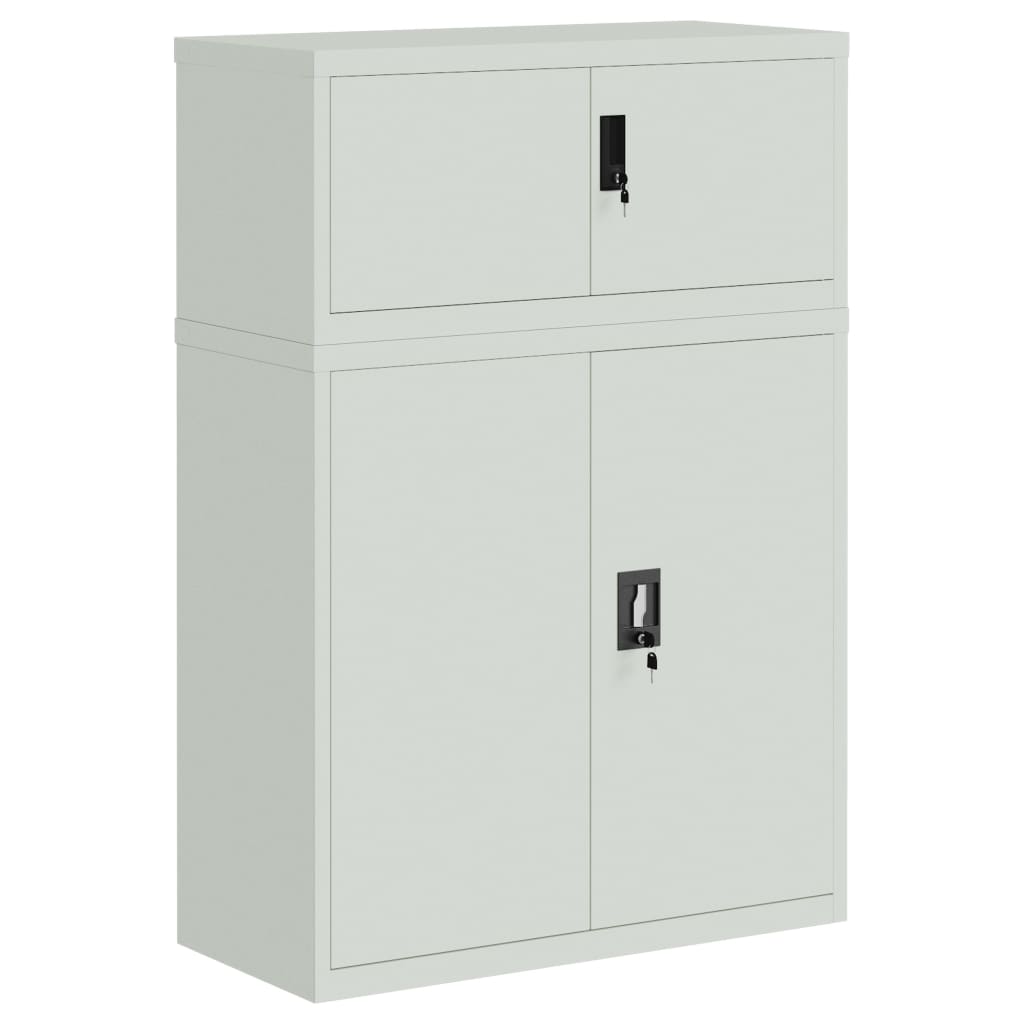 vidaXL File Cabinet Light Gray 35.4"x15.7"x51.2" Steel