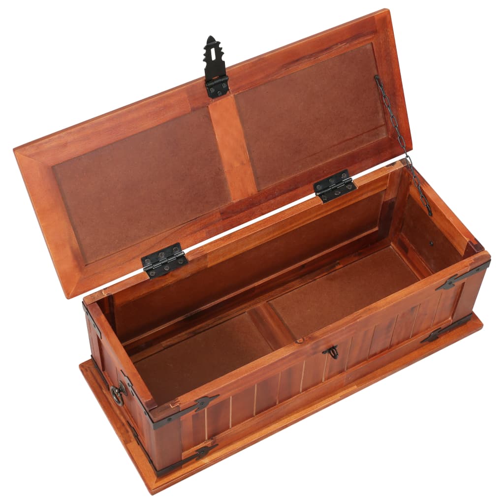 vidaXL Storage Chest 23.6"x9.8"x8.7" Solid Acacia Wood