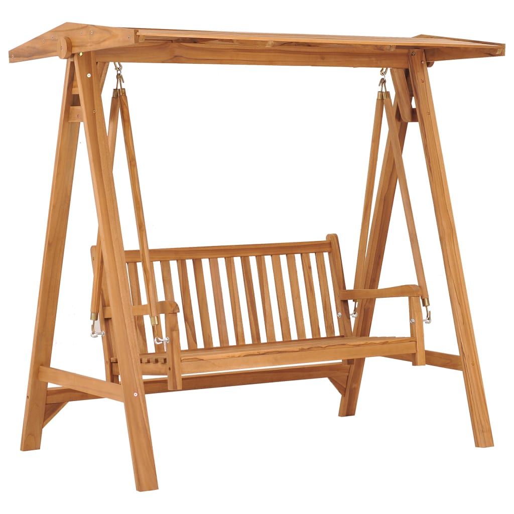 vidaXL Swing Bench 66.9" Solid Teak Wood