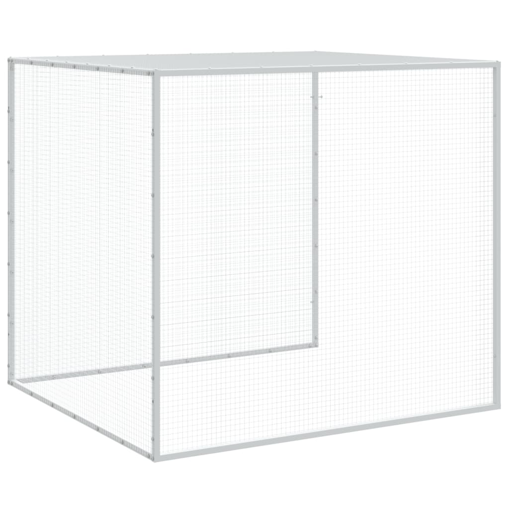 vidaXL Chicken Cage with Roof Anthracite 316.1"x38.6"x35.4" Galvanized Steel