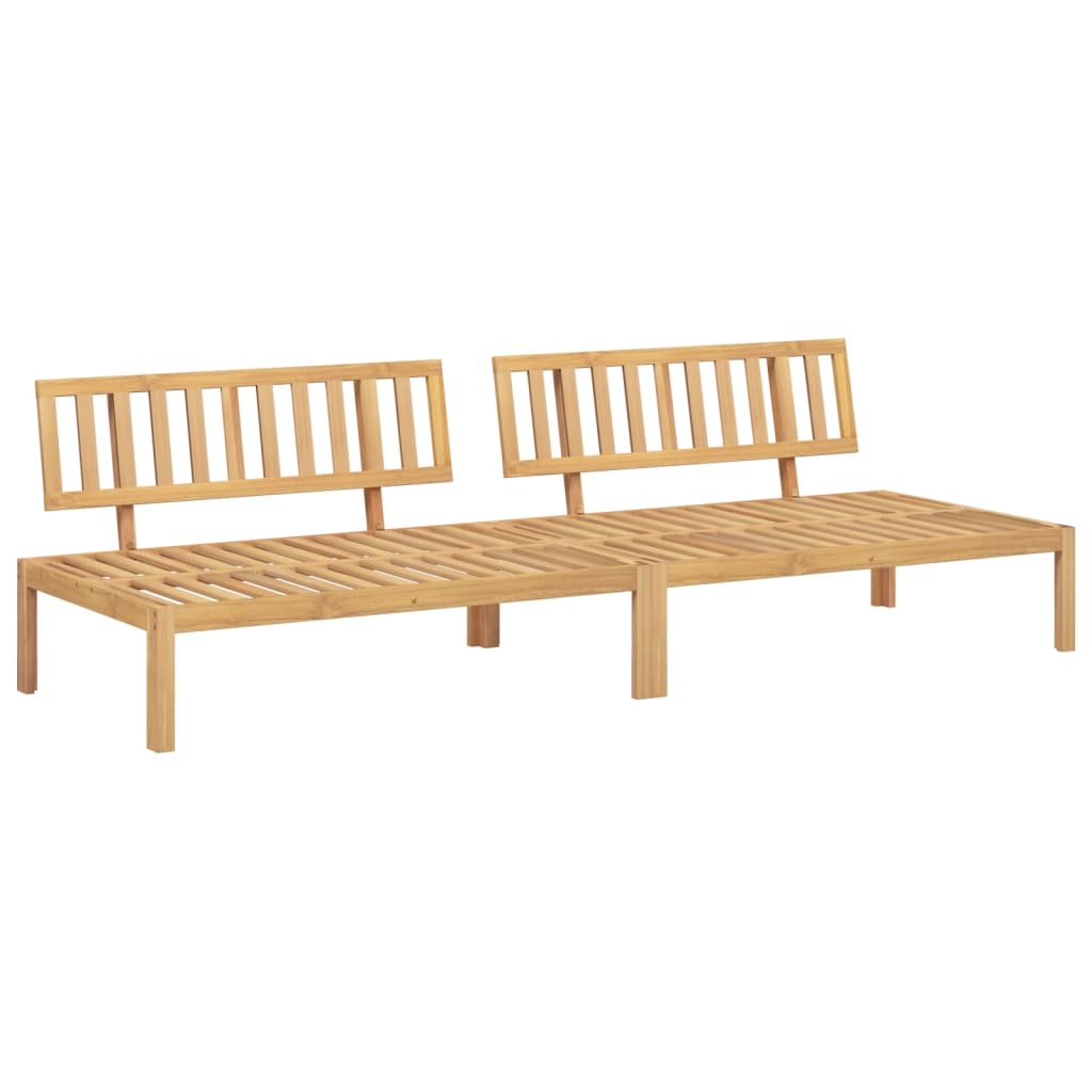 vidaXL Patio Pallet Middle Sofas 2 pcs Solid Wood Acacia