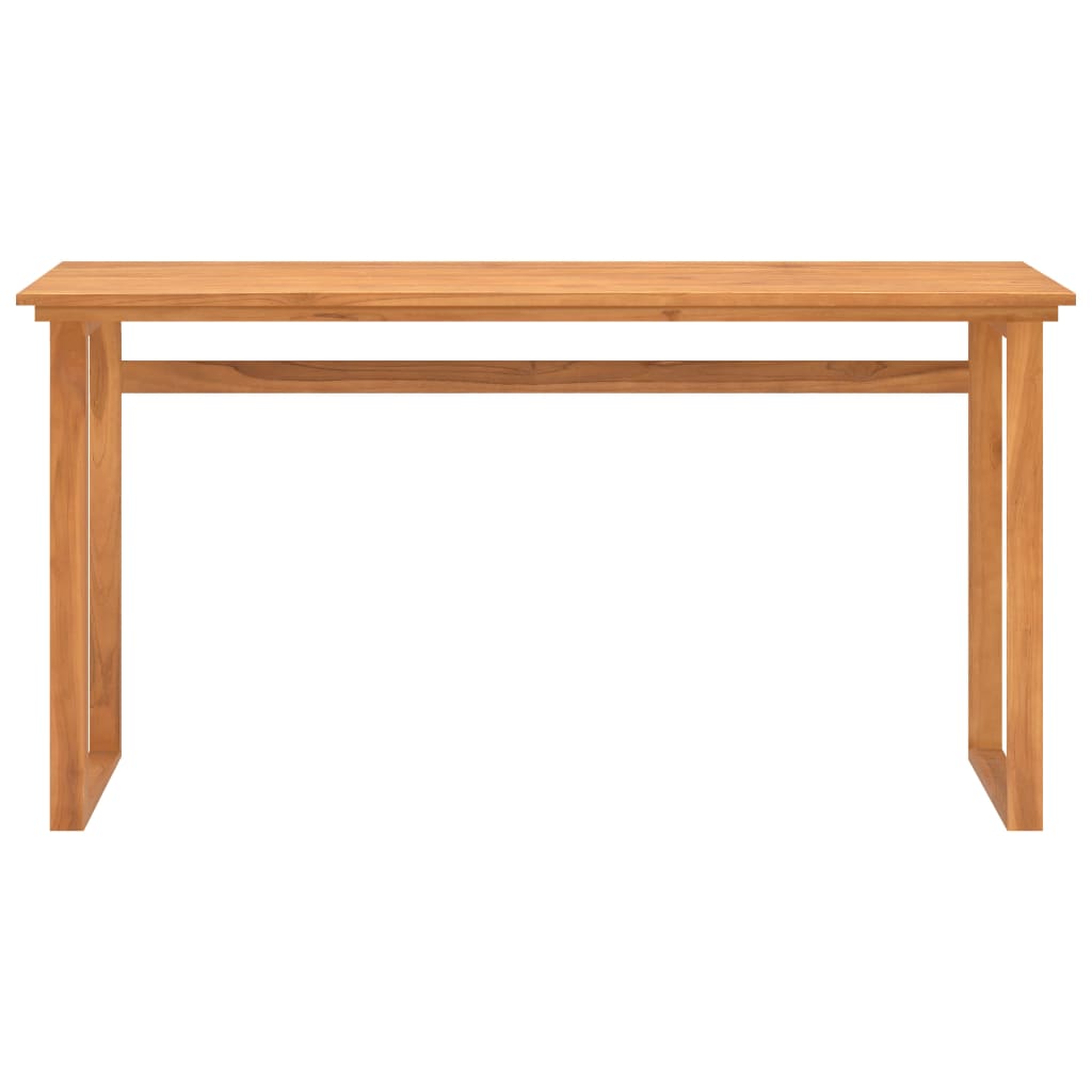 vidaXL Desk 55.1"x17.7"x29.5" Solid Teak Wood