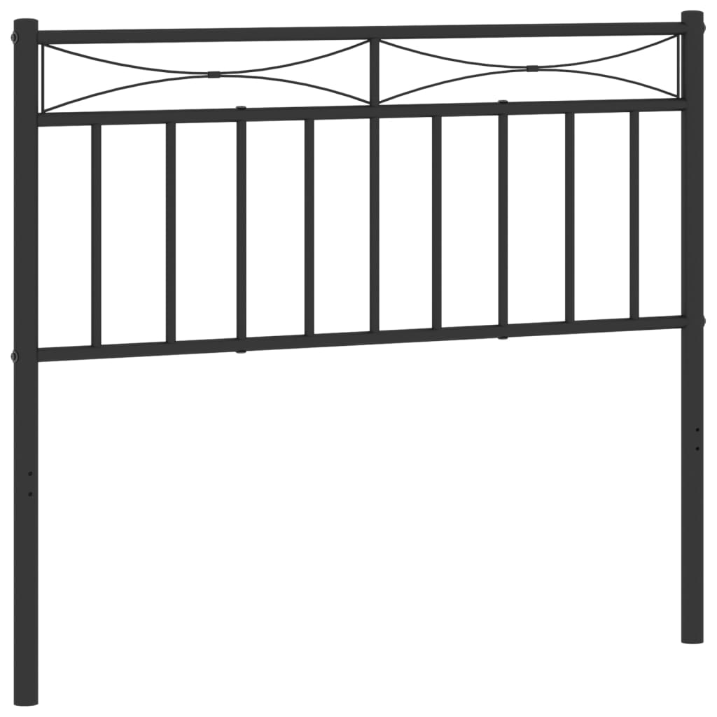 vidaXL Metal Headboard Black 39.4"