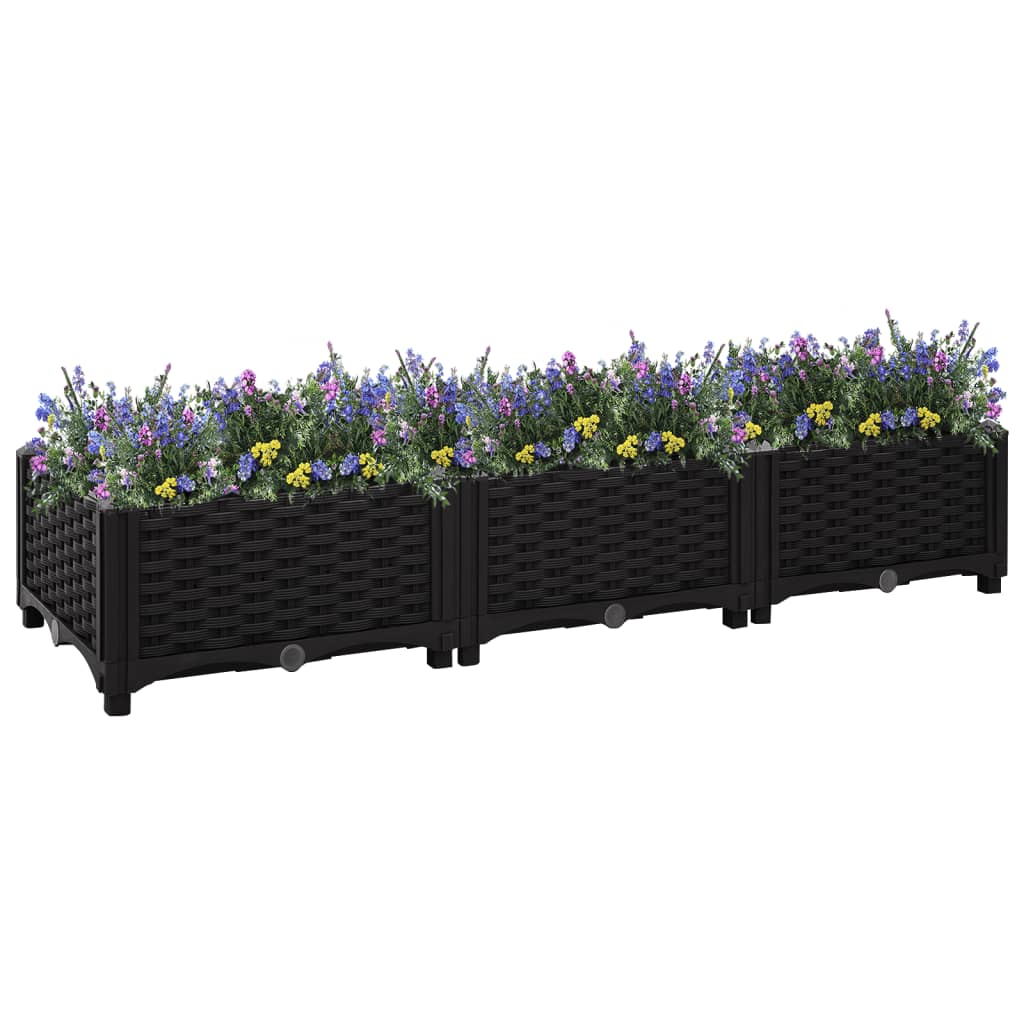 vidaXL Raised Bed 47.2"x15.7"x9.1" Polypropylene