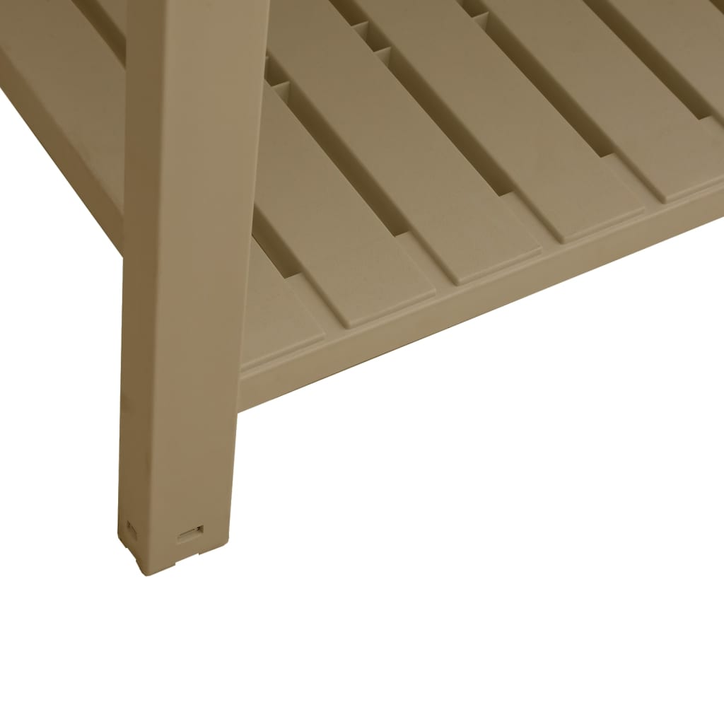 vidaXL Garden Raised Bed Light Brown 43.3"x17.7"x31.1" Polypropylene