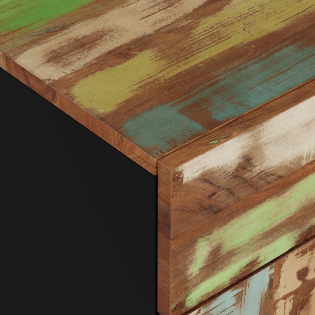 vidaXL Bedside Cabinet 19.7"x13"x23.6" Solid Wood Reclaimed&Engineered Wood