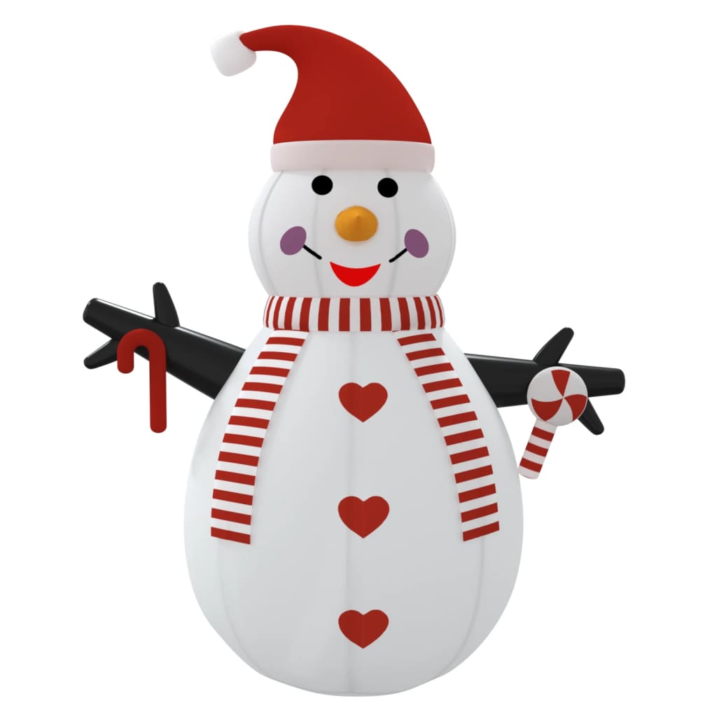 vidaXL Inflatable Snowman with LEDs 12 ft