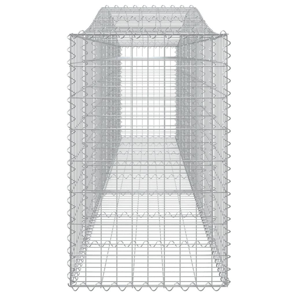 vidaXL Arched Gabion Baskets 9 pcs 157.5"x19.7"x31.5"/39.4" Galvanized Iron