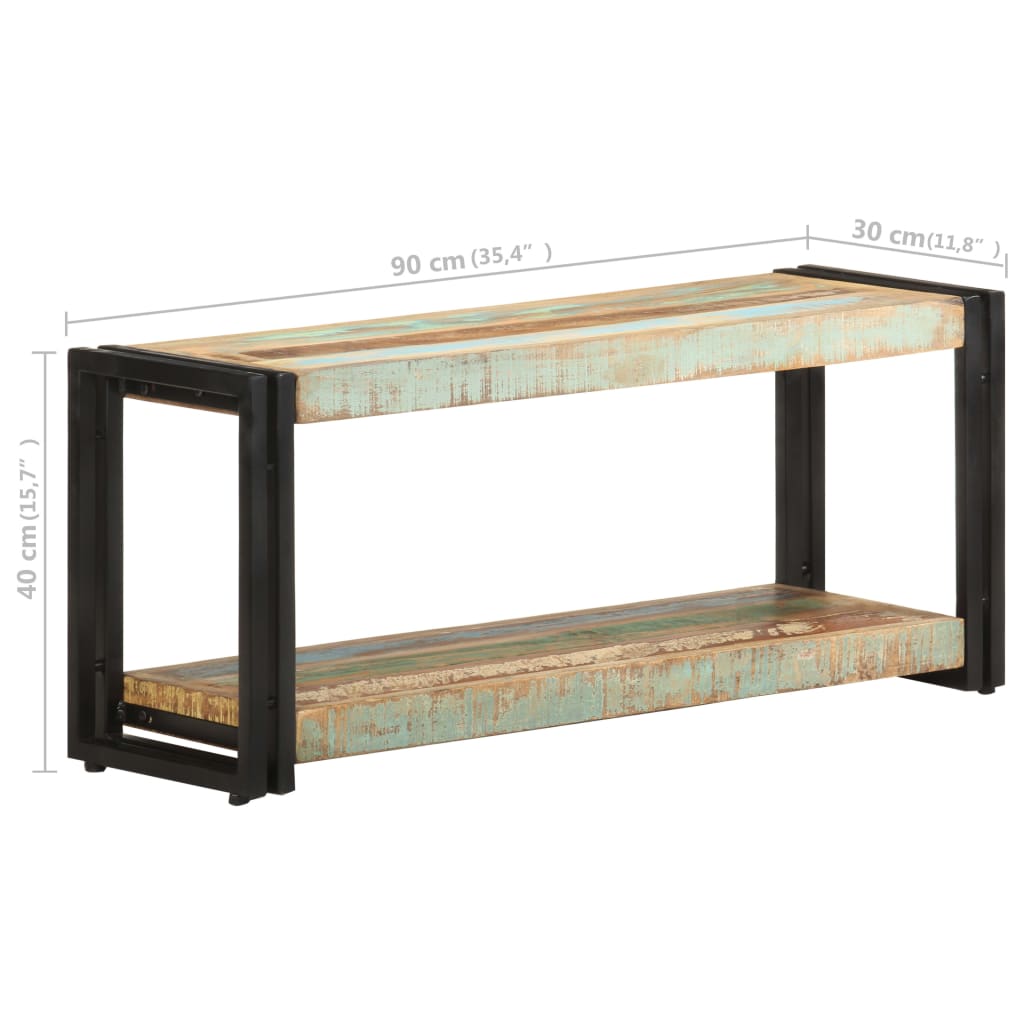 vidaXL TV Stand 35.4"x11.8"x15.7" Solid Wood Reclaimed