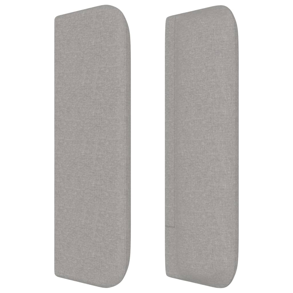 vidaXL LED Headboard Light Gray 72"x6.3"x30.7"/34.6" Fabric