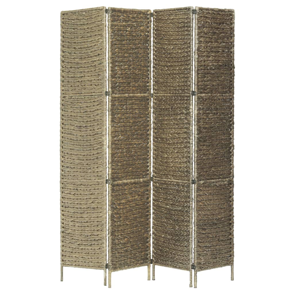 vidaXL 4-Panel Room Divider Brown 60.6"x63" Water Hyacinth