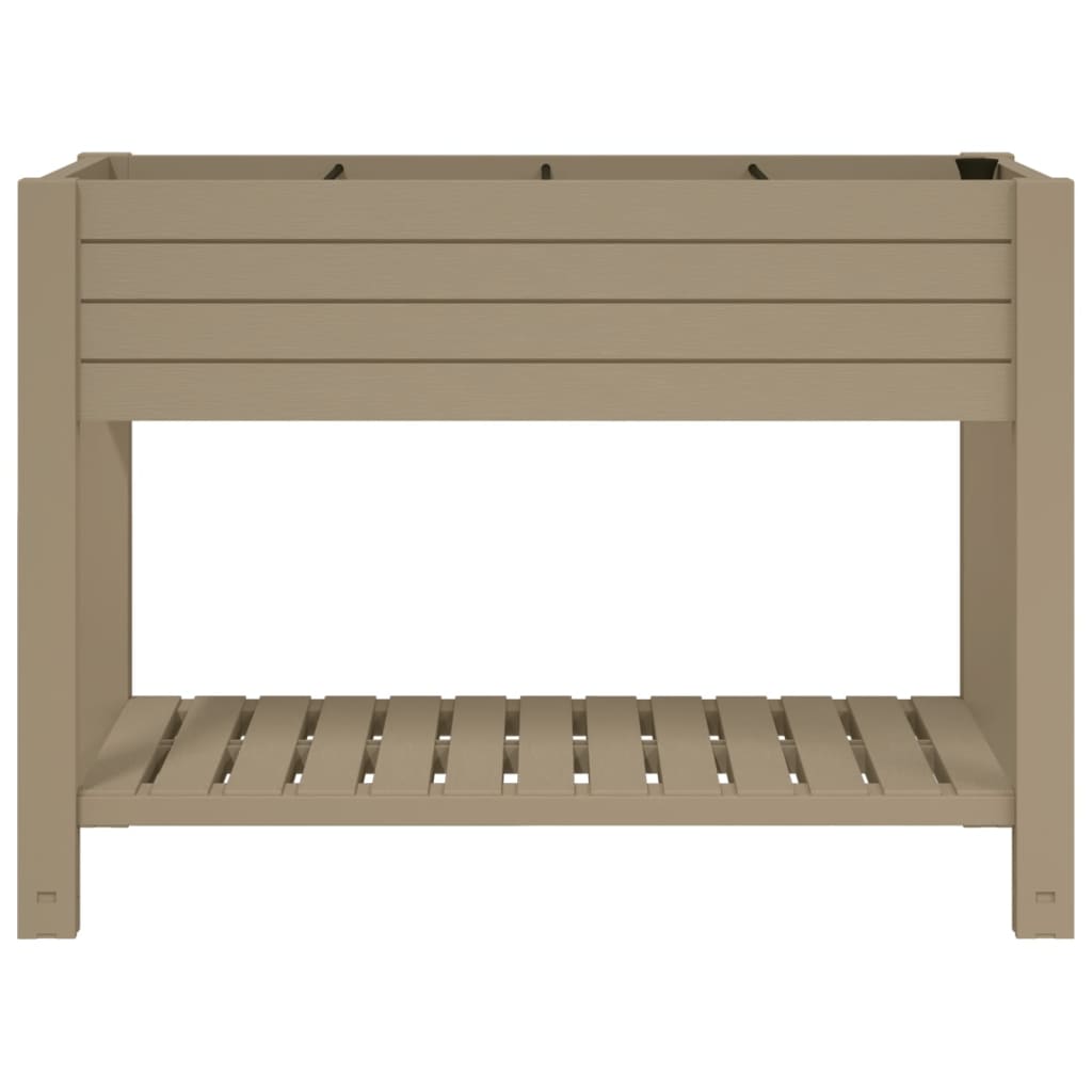 vidaXL Garden Raised Bed Light Brown 43.3"x17.7"x31.1" Polypropylene