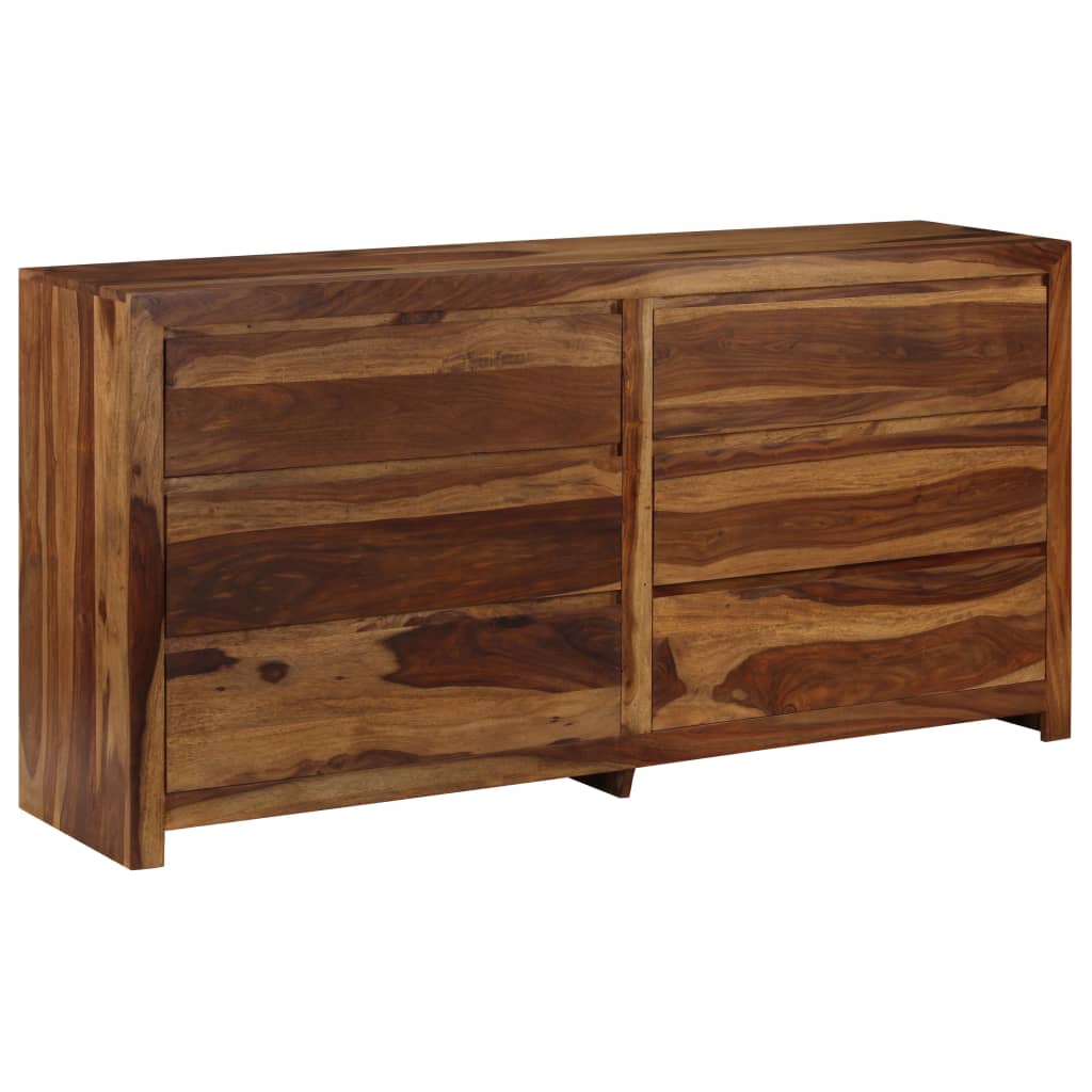 vidaXL Drawer Cabinet Solid Sheesham Wood 63"x15.7"x31.5"