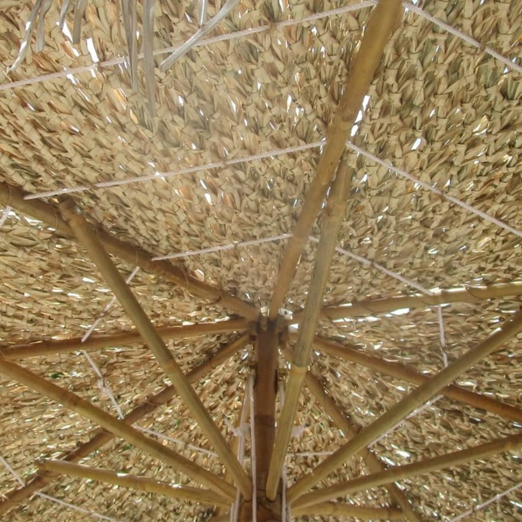 vidaXL Bamboo Garden Parasol 106.3" with Banana Leaf Roof