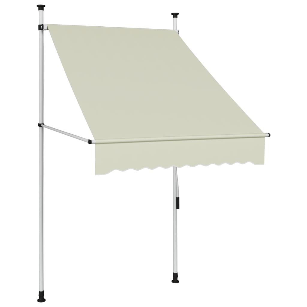 vidaXL Manual Retractable Awning 39.4" Cream