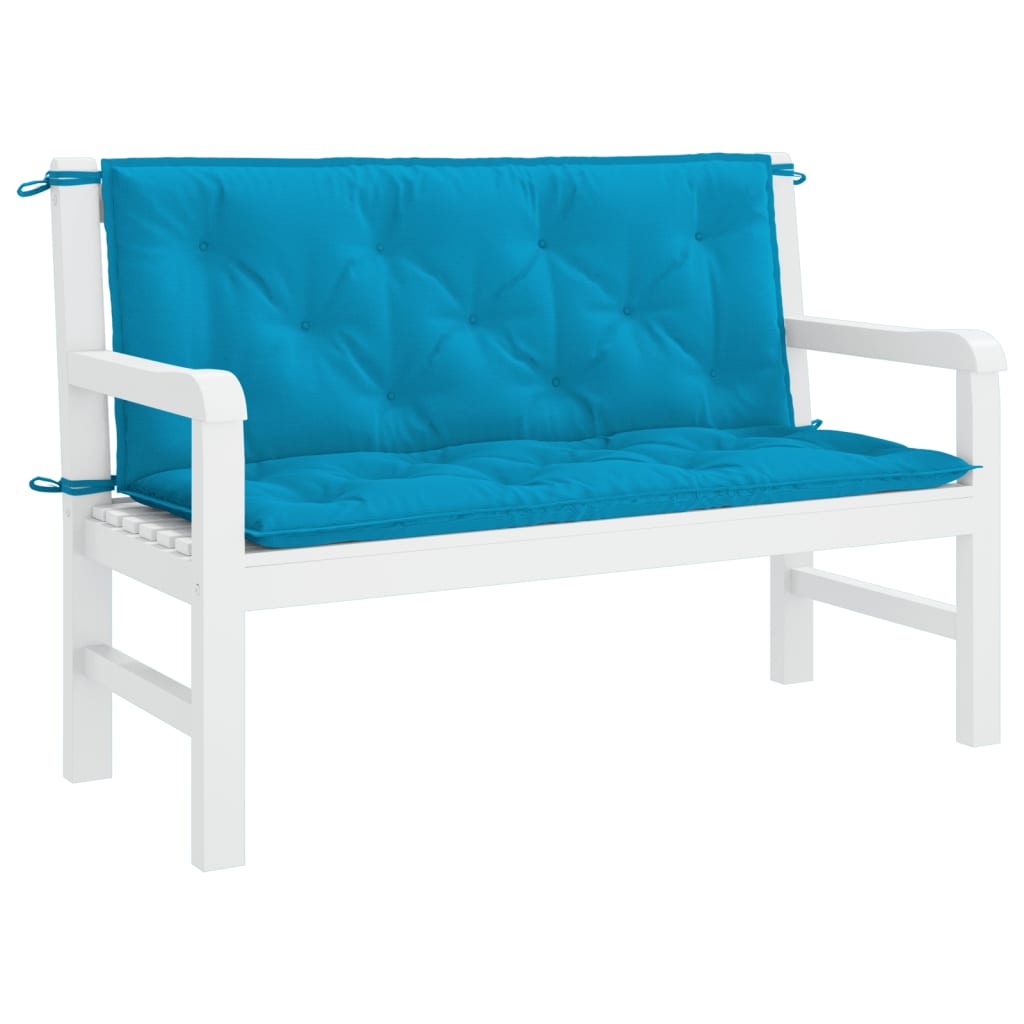 vidaXL Garden Bench Cushion Light Blue 47.2"x(19.7"+19.7")x2.8" Oxford Fabric