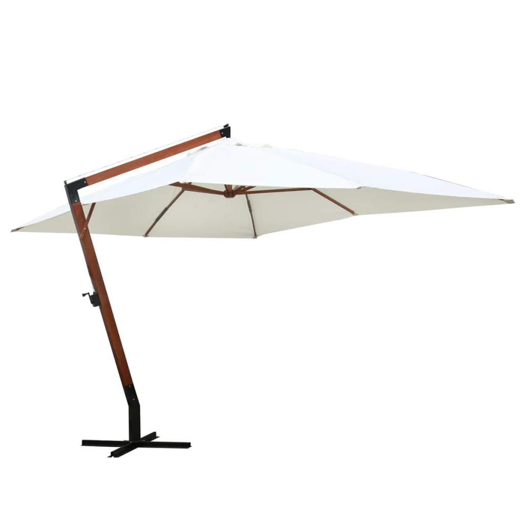 vidaXL Garden Parasol 118.1"x157.5" White