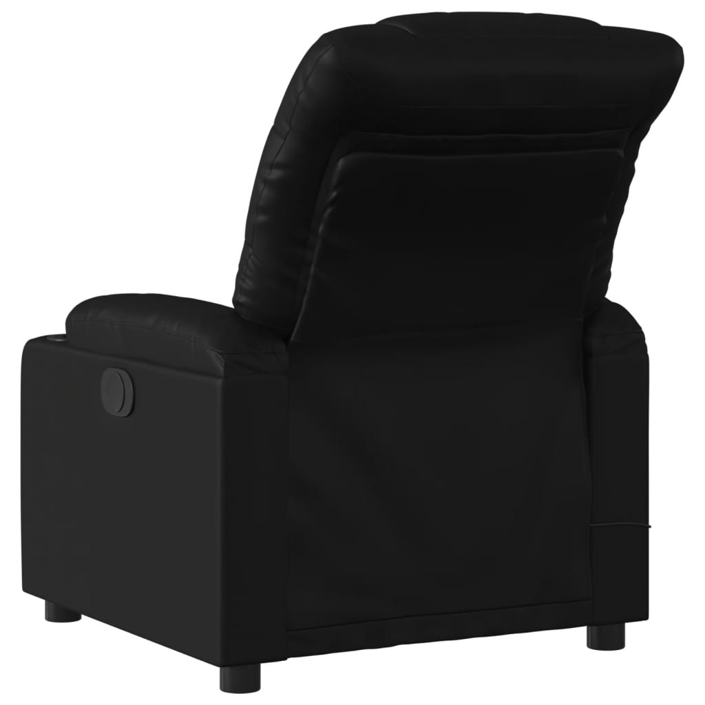 vidaXL Massage Recliner Chair Black Faux Leather