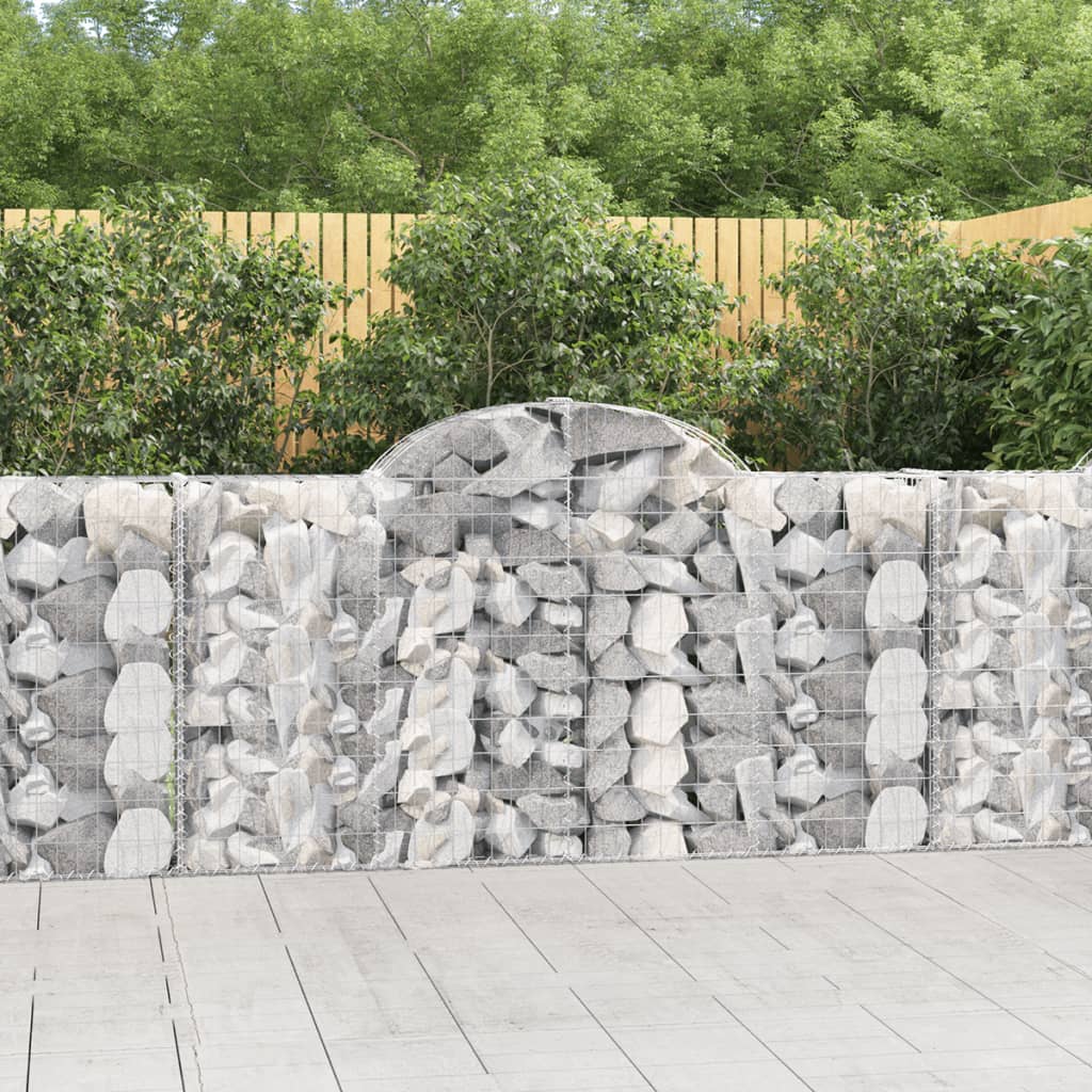 vidaXL Arched Gabion Baskets 40 pcs 78.7"x11.8"x39.4"/47.2" Galvanized Iron