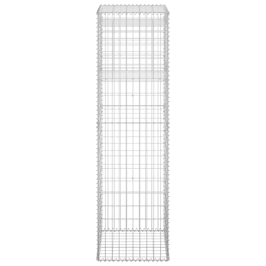 vidaXL Gabion Basket Post 19.7"x19.7"x70.9" Iron