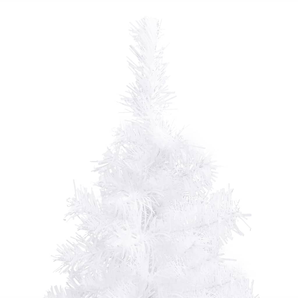 vidaXL Corner Artificial Christmas Tree White 6 ft PVC