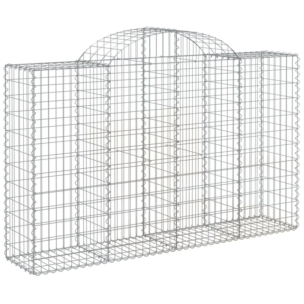 vidaXL Arched Gabion Baskets 14 pcs 78.7"x19.7"x47.2"/55.1" Galvanized Iron